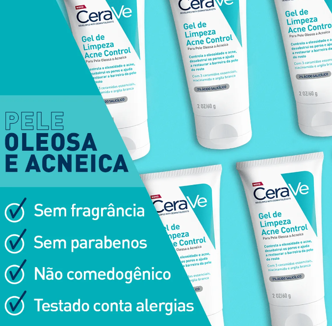 Cerave Gel De Limpeza Acne Control 340g - Imagem 3