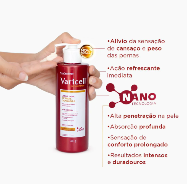 Creme para Pernas Cansadas Varicell com 300g - Imagem 2