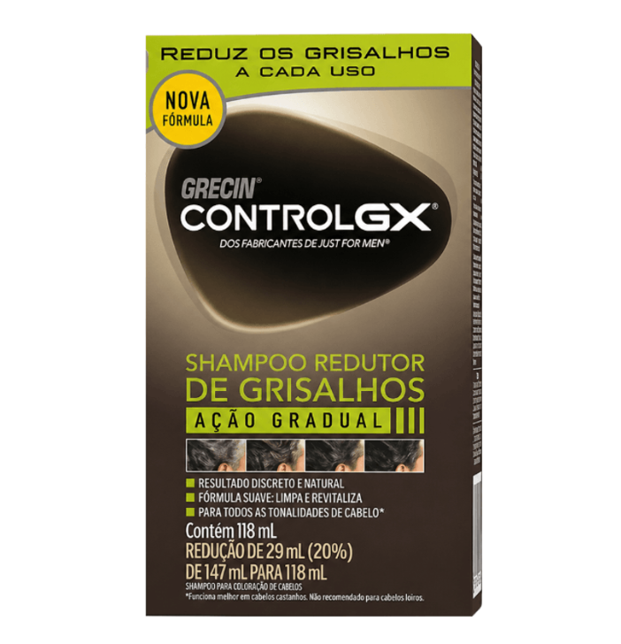 Shampoo Redutor De Grisalhos Grecin Control GX 118ml