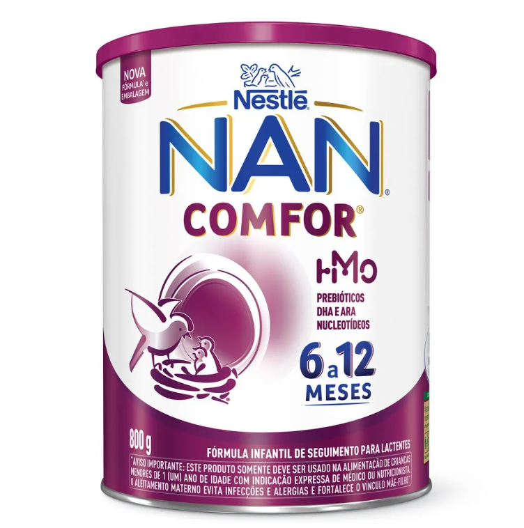 Fórmula Infantil NAN Comfor HMO de 6 a 12 meses 800g