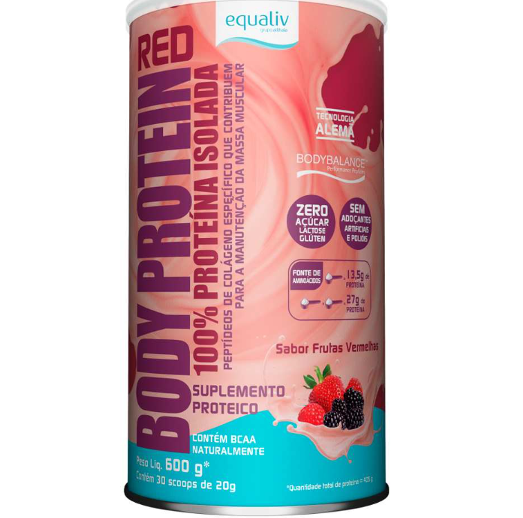 Body Protein Frutas Vermelhas Equaliv 600g